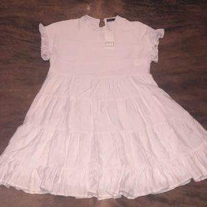 White Flowing Babydoll Dress